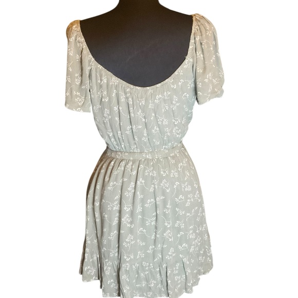 Abercrombie & Fitch Sage Green Floral Mini Dress - Picture 3 of 5